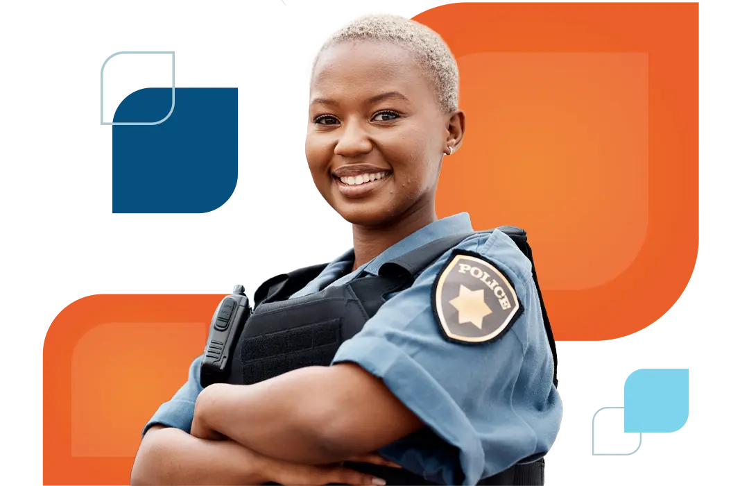 a woman in a police officer uniform